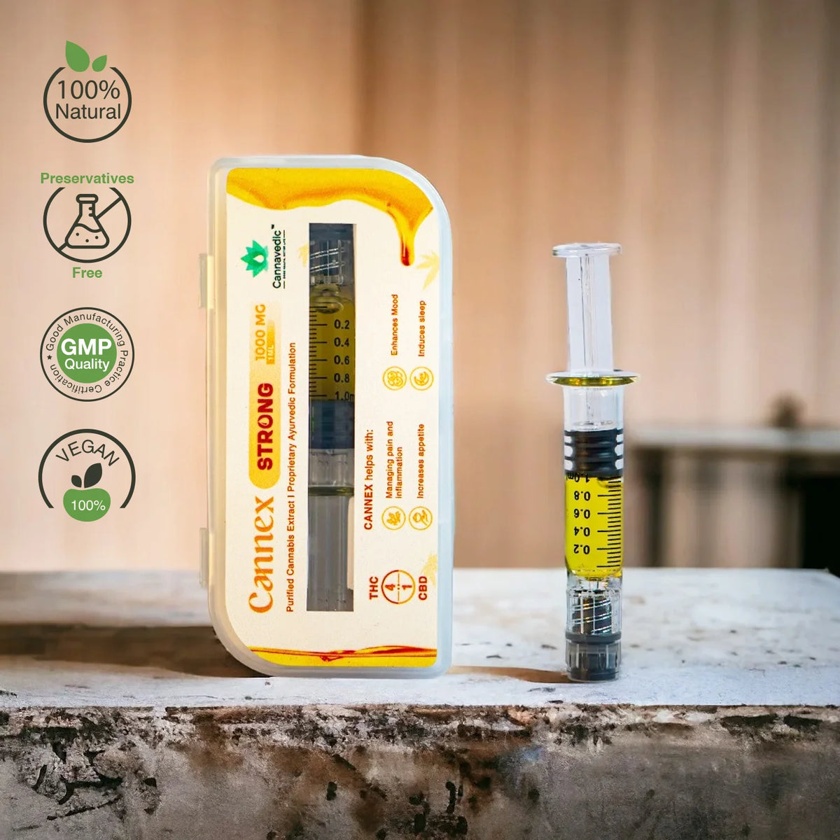 Cannavedic CannEx Strong THC+CBD Extract (4:1|THC:CBD) 1000mg | 1ml ...